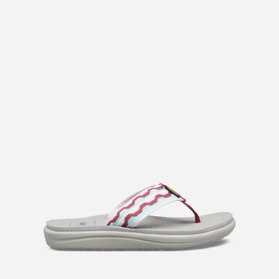 Teva Voya - Kids' Teva Flip Flops - Grey / Rose | India (XTRF85630)